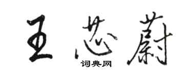 駱恆光王芯蔚行書個性簽名怎么寫