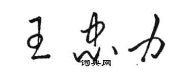 駱恆光王忠力草書個性簽名怎么寫