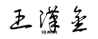 曾慶福王漢金草書個性簽名怎么寫