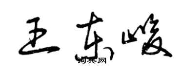 曾慶福王東峻草書個性簽名怎么寫