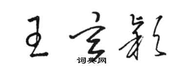 駱恆光王玄穎草書個性簽名怎么寫