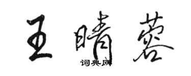 駱恆光王晴蓉行書個性簽名怎么寫