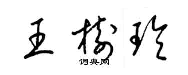 梁錦英王樹玲草書個性簽名怎么寫