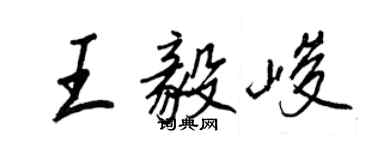 王正良王毅峻行書個性簽名怎么寫