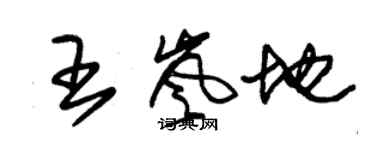 朱錫榮王嵐地草書個性簽名怎么寫