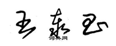 朱錫榮王泰昌草書個性簽名怎么寫