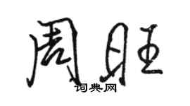 駱恆光周旺行書個性簽名怎么寫