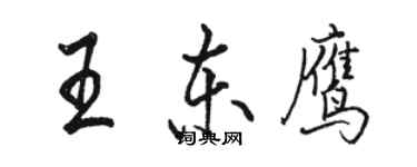 駱恆光王東鷹行書個性簽名怎么寫