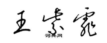 梁錦英王紫霏草書個性簽名怎么寫