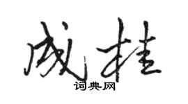 駱恆光成桂行書個性簽名怎么寫