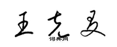 梁錦英王克友草書個性簽名怎么寫