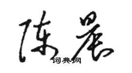 駱恆光陳晨草書個性簽名怎么寫