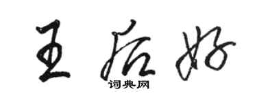 駱恆光王后好行書個性簽名怎么寫