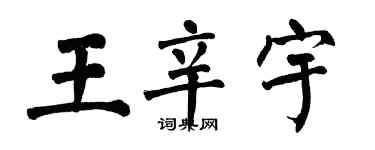 翁闓運王辛宇楷書個性簽名怎么寫