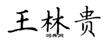 丁謙王林貴楷書個性簽名怎么寫