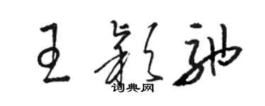 駱恆光王穎弛草書個性簽名怎么寫