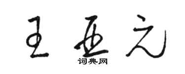 駱恆光王亞元草書個性簽名怎么寫