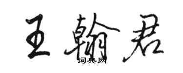 駱恆光王翰君行書個性簽名怎么寫