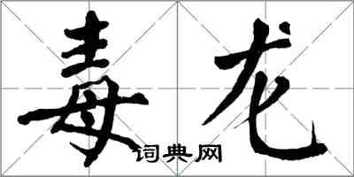 翁闓運毒龍楷書怎么寫