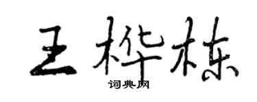 曾慶福王樺棟行書個性簽名怎么寫