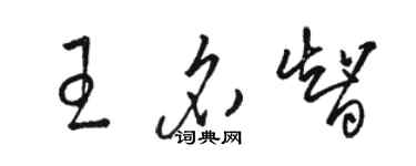 駱恆光王名智草書個性簽名怎么寫