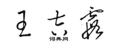 駱恆光王吉霞草書個性簽名怎么寫