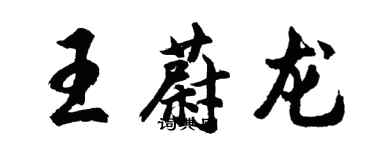 胡問遂王蔚龍行書個性簽名怎么寫