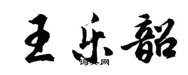 胡問遂王樂韶行書個性簽名怎么寫