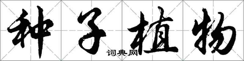 胡問遂種子植物行書怎么寫