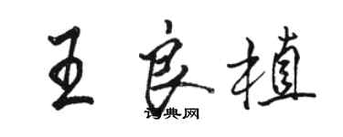 駱恆光王良植行書個性簽名怎么寫