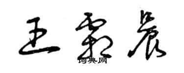 曾慶福王霜晨草書個性簽名怎么寫