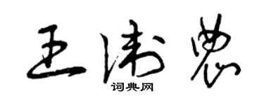 曾慶福王衛農草書個性簽名怎么寫