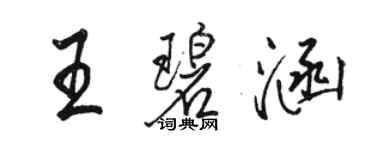 駱恆光王碧涵行書個性簽名怎么寫