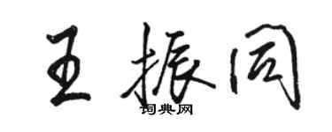 駱恆光王振同行書個性簽名怎么寫