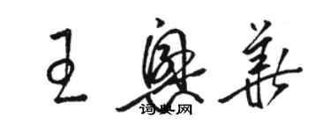 駱恆光王興華草書個性簽名怎么寫