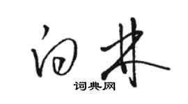 駱恆光白林草書個性簽名怎么寫