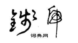 曾慶福錢虎草書個性簽名怎么寫