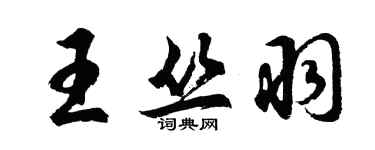 胡問遂王叢羽行書個性簽名怎么寫