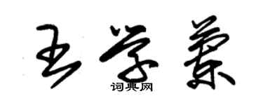 朱錫榮王學蘭草書個性簽名怎么寫