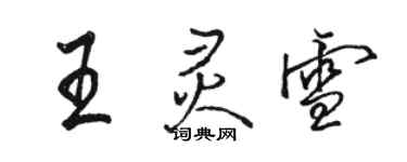 駱恆光王靈雪行書個性簽名怎么寫