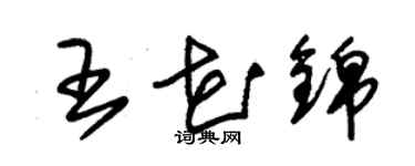 朱錫榮王花錦草書個性簽名怎么寫