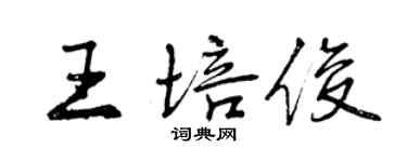 曾慶福王培俊行書個性簽名怎么寫