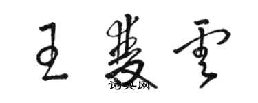 駱恆光王雙雲草書個性簽名怎么寫