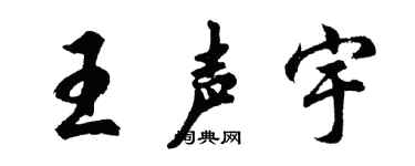 胡問遂王聲宇行書個性簽名怎么寫