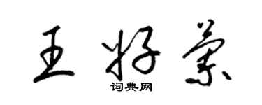 梁錦英王好蘭草書個性簽名怎么寫