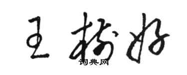 駱恆光王樹好草書個性簽名怎么寫