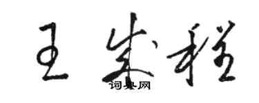 駱恆光王成程草書個性簽名怎么寫