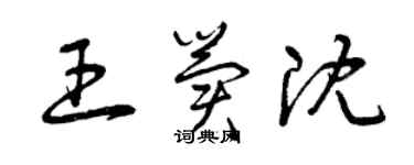 曾慶福王冀沈草書個性簽名怎么寫