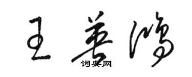 駱恆光王英鴻草書個性簽名怎么寫