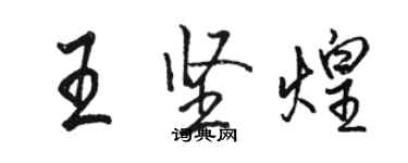 駱恆光王堅煌行書個性簽名怎么寫